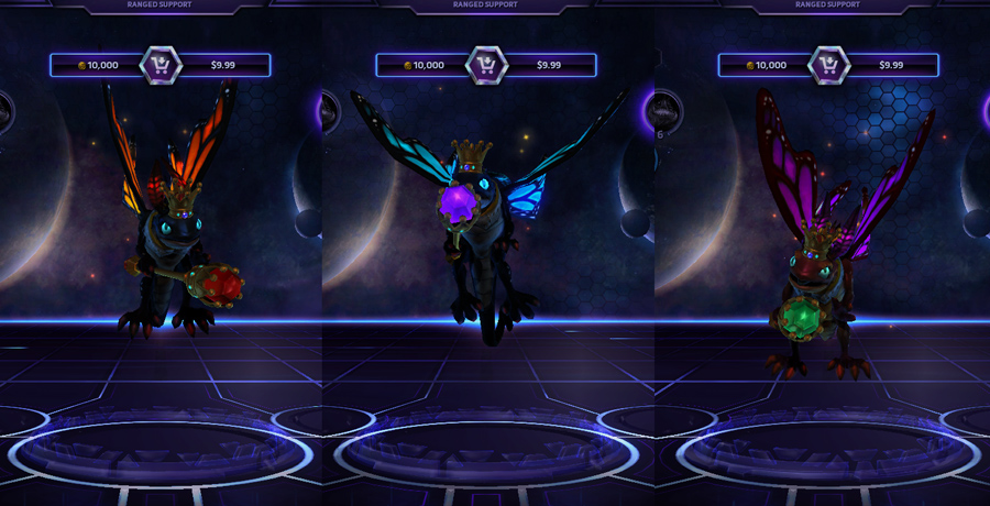 heroes storm Brightwing skins monarch