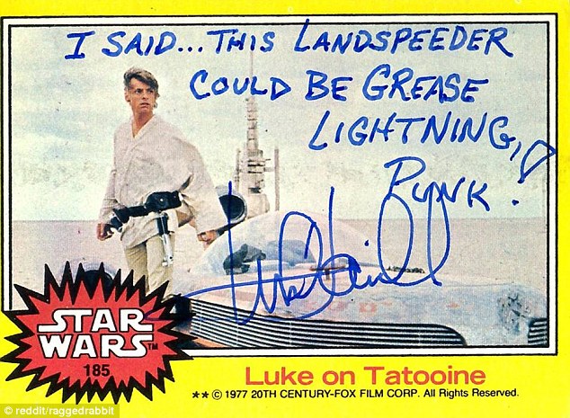 Mark Hamill Star Wars Trading Card Joke 001 Landspeeder Grease Lightning