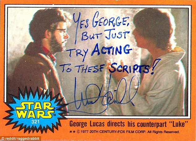Mark Hamill Star Wars Trading Card Joke 006 George Acting Scripts