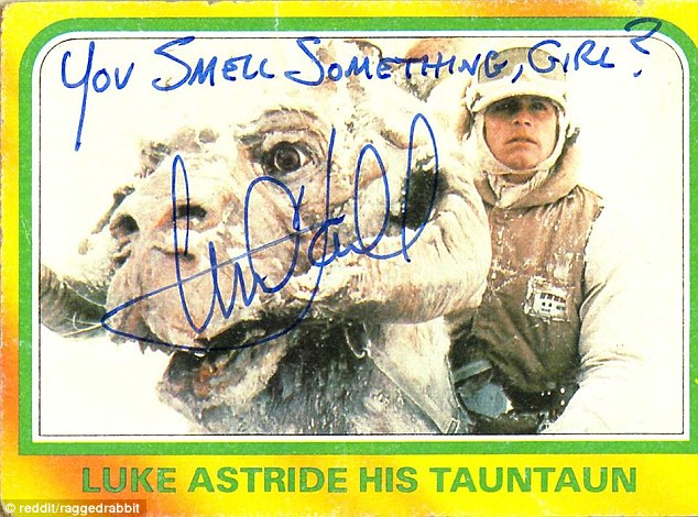 Mark Hamill Star Wars Trading Card Joke 010 Smell Something Girl