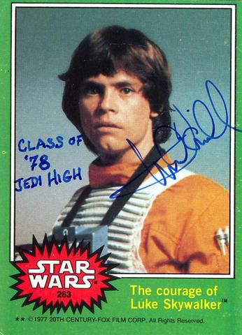 Mark Hamill Star Wars Trading Card Joke 013 Class Of 78 Jedi High