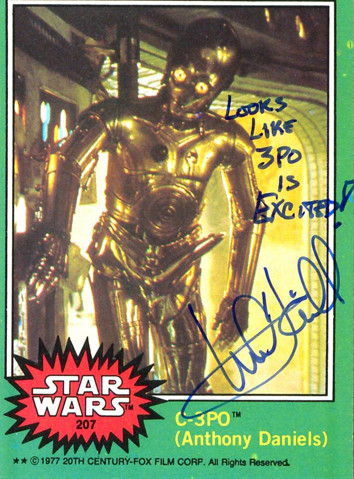 Mark Hamill Star Wars Trading Card Joke 022 Looks Like 3PO Excited