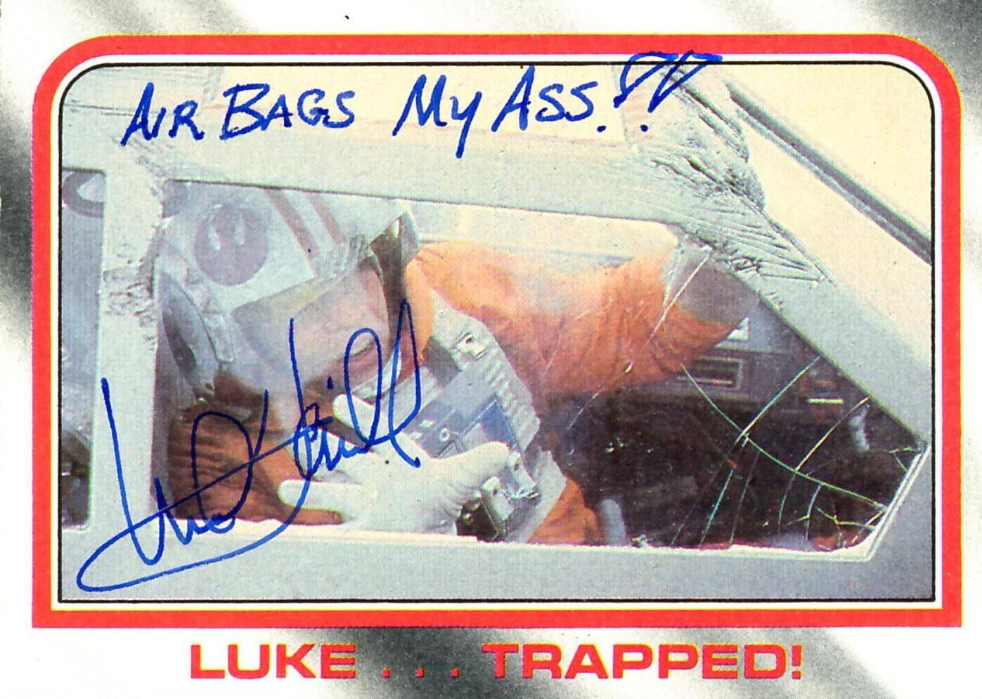 Mark Hamill Star Wars Trading Card Joke 024 Air Bads My Butt