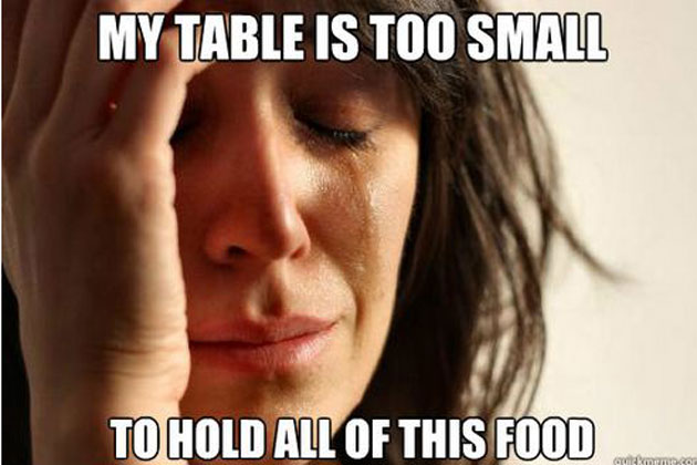 thanksgiving meme 013 table too small
