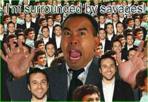 surrounded by savages