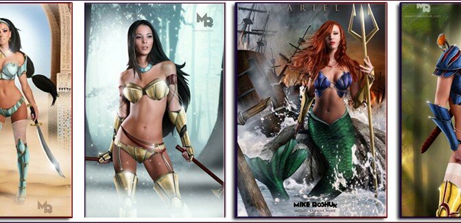 Sexy Disney Princess Warriors