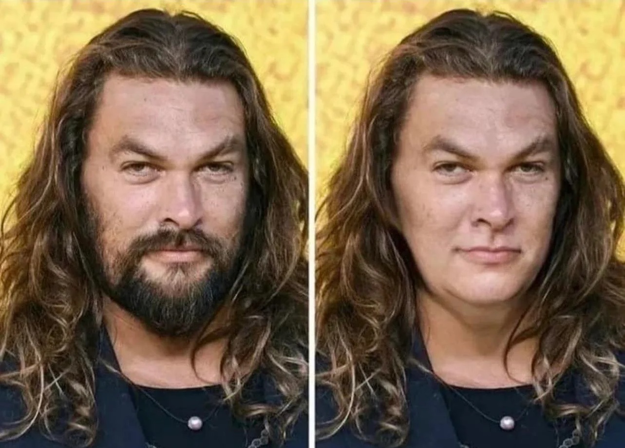 Jason momoa no beard meme