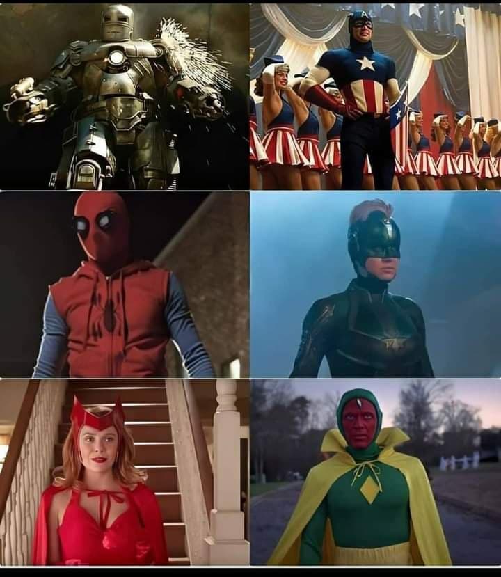 mcu-memes-iron-man-spiderman-captain-america-black-widow-vision-costumes –  Comics And Memes