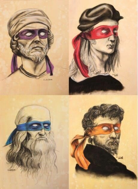 real artists turtles meme