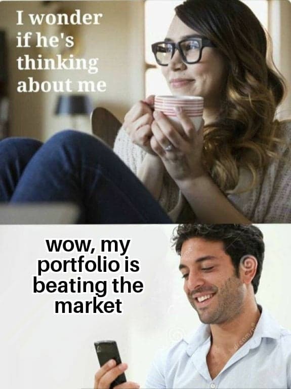 stock market memes and comics i wonder if hes thinking about me wow my